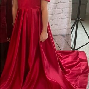 Elegant Red Kids Dress